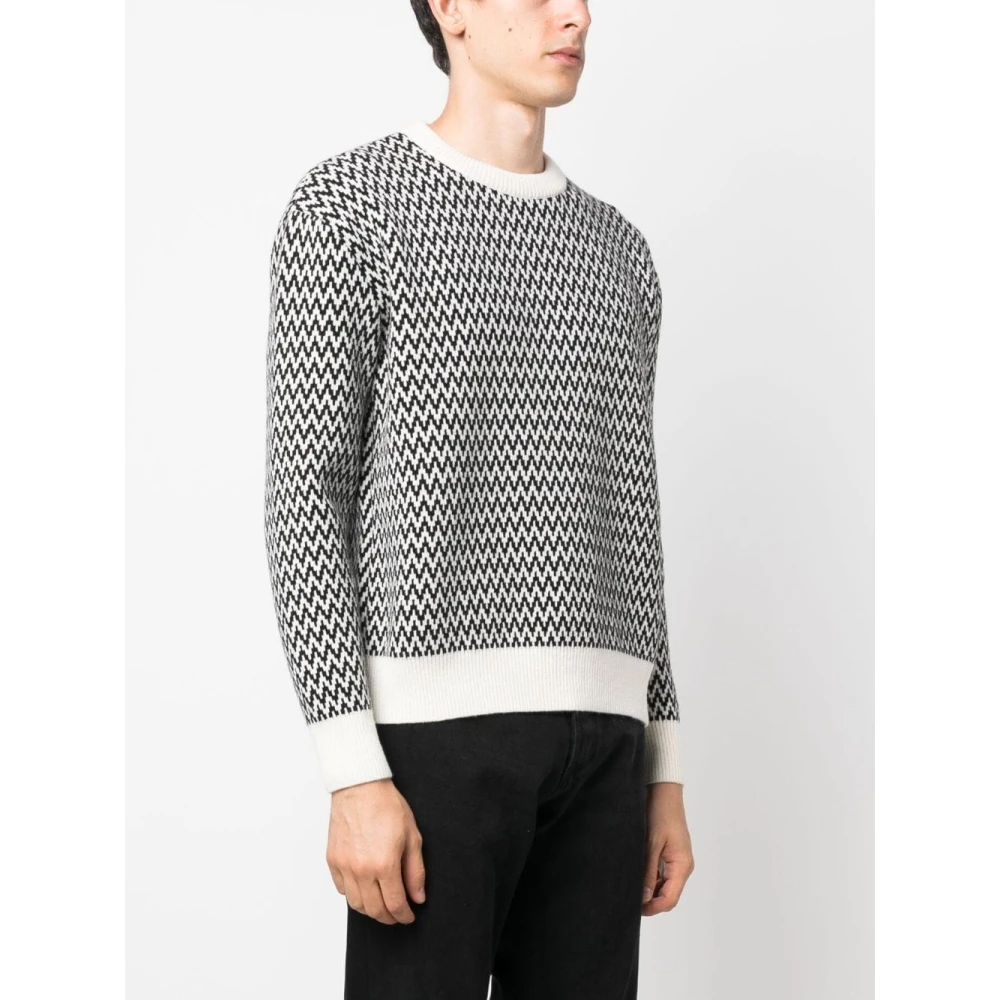 Lanvin Zwarte Gebreide Trui Black Heren
