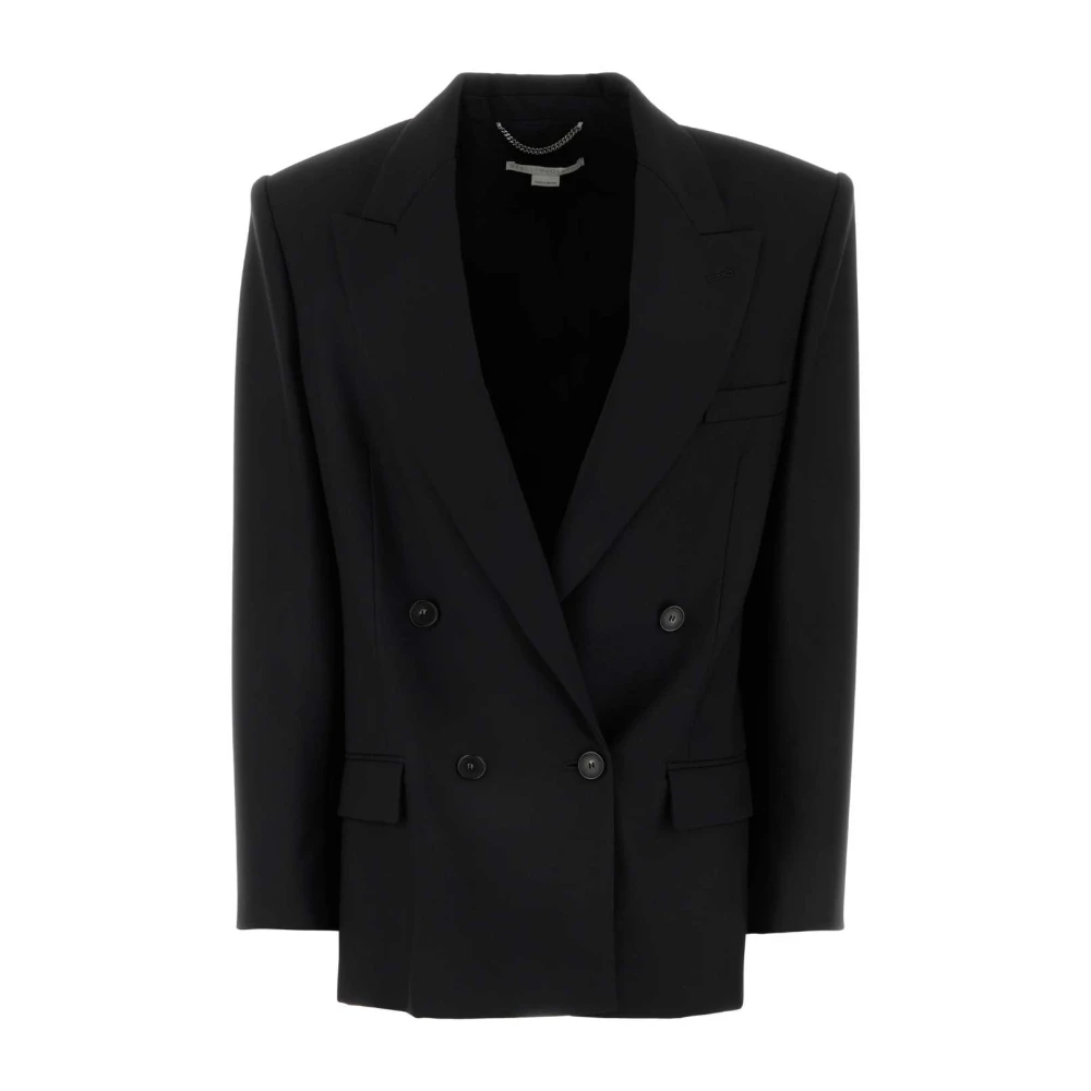 Stella Mccartney Klassieke Zwarte Wollen Blazer Black Dames