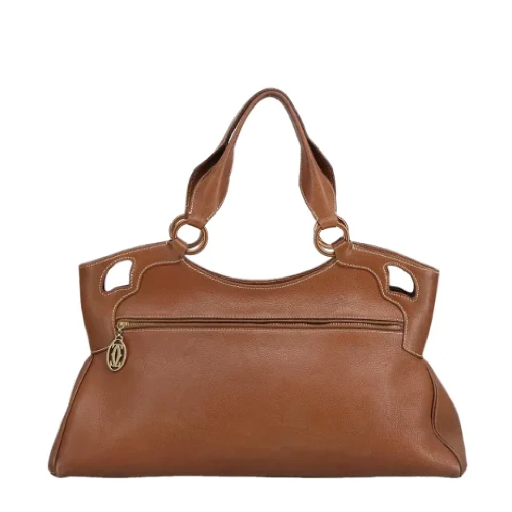 Cartier Vintage Pre-owned Leather handbags Brown Dames