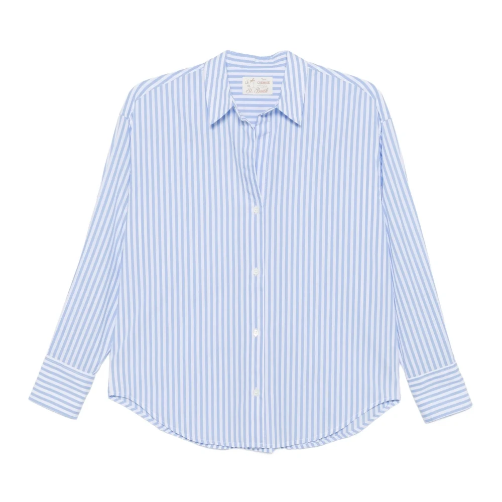 Saint Barth Blue Shirts, Female, S, Cristal Long Sleeve Shirt