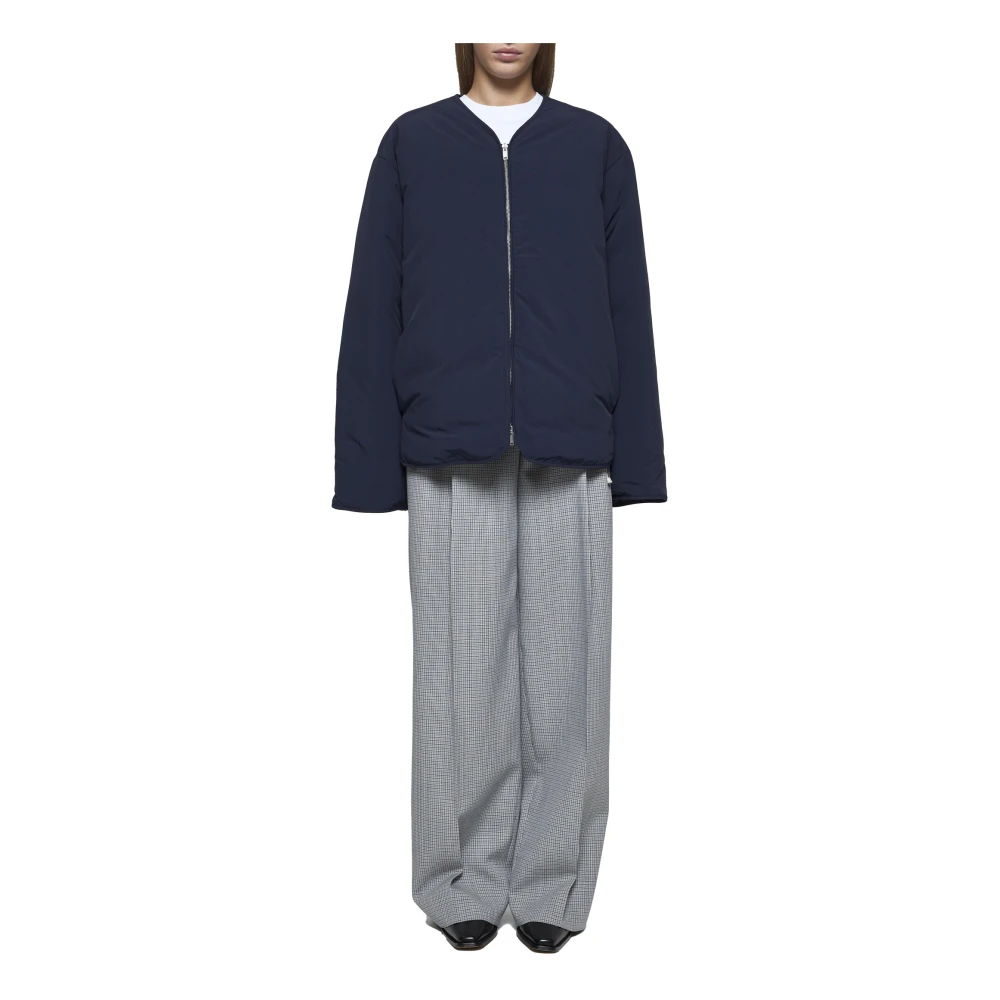 Jil Sander Midnight Blue Padded Down Jacket Blue Dames