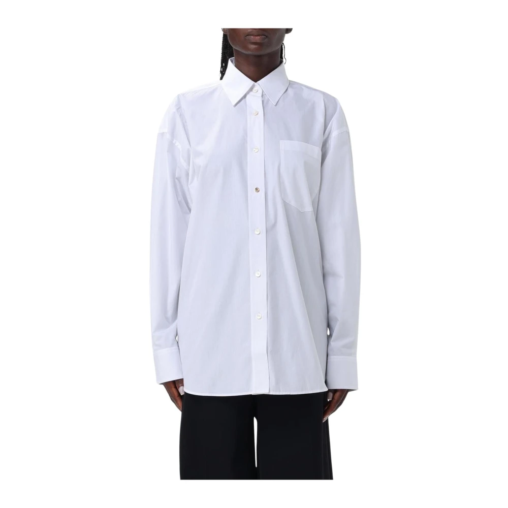 Stella Mccartney Women's White Long Sleeve Button-Up Shirt - Shirts - S - Blouses & Shirts
