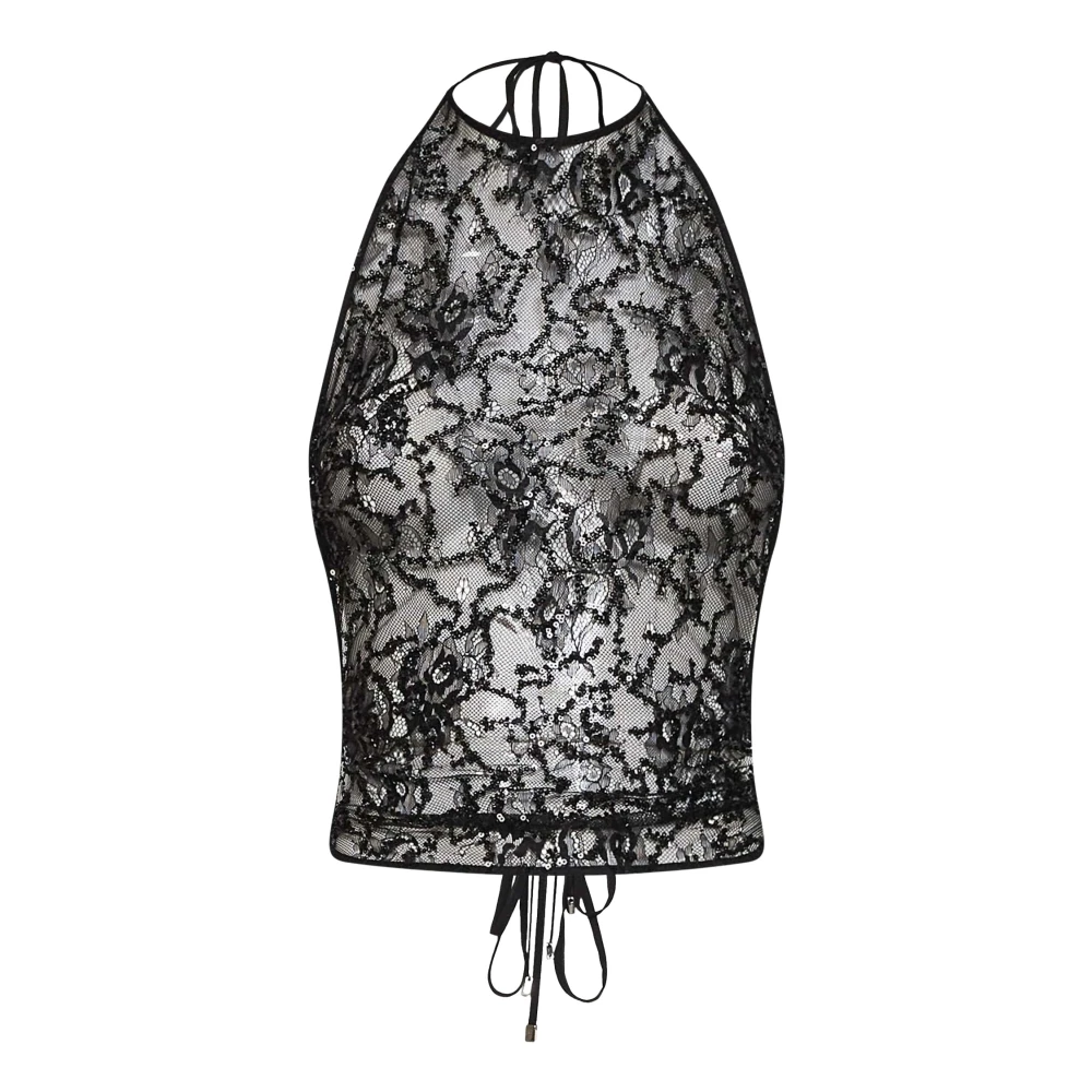 The Attico Donna Nero Top, M, New,