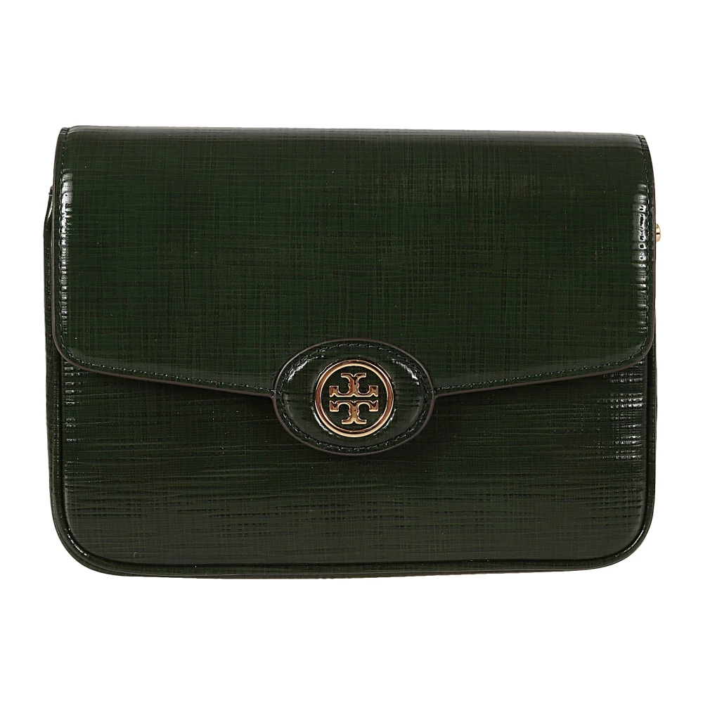 TORY BURCH Crosshatched Convertible Schoudertas Green Dames