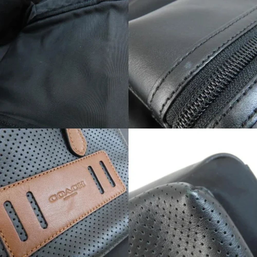 Coach Pre-owned Leather crossbody-bags Black Heren