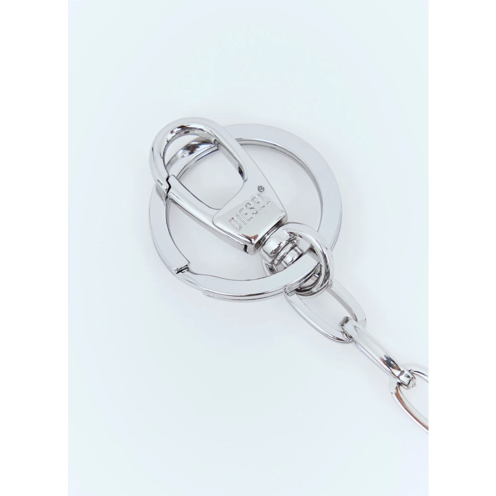Diesel Kristal Logo Sleutelhanger Hanger Gray Unisex