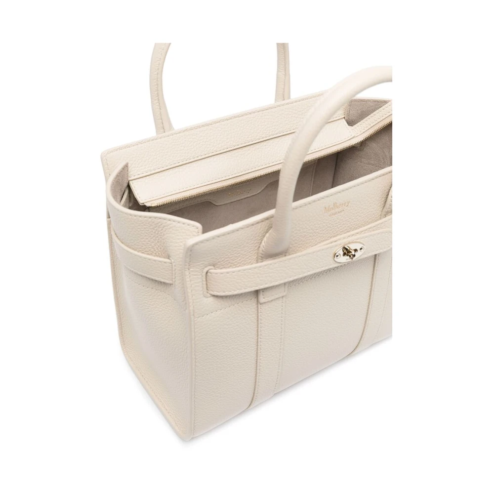 Mulberry Krijtwitte leren schoudertas Beige Dames