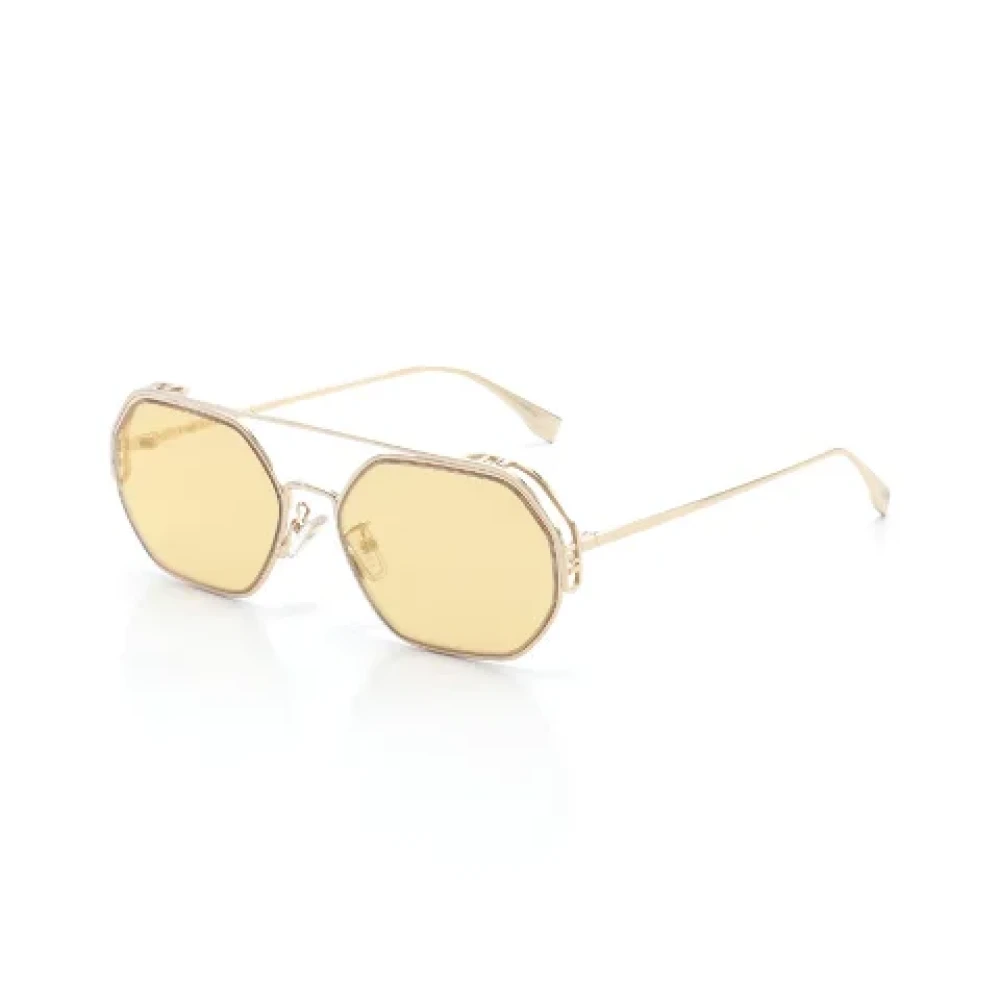 Fendi Vintage Pre-owned Metal sunglasses Yellow Dames