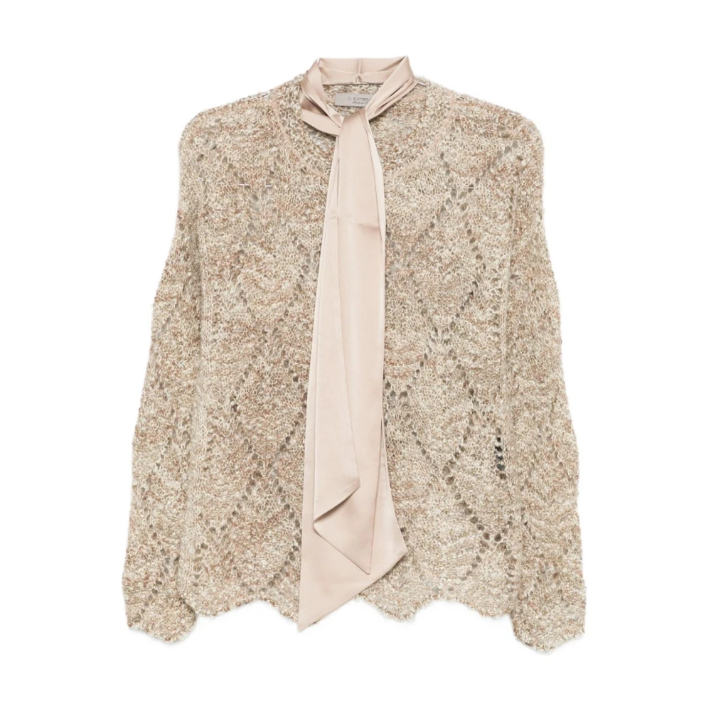 D.exterior Women's Beige Wool Blend Jumper Aw25 - Turtlenecks - L - Knitwear