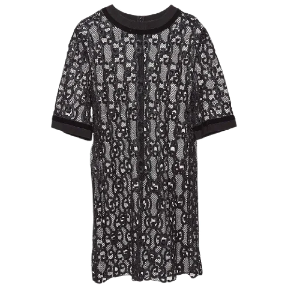 Gucci Vintage Pre-owned Lace dresses Black Dames