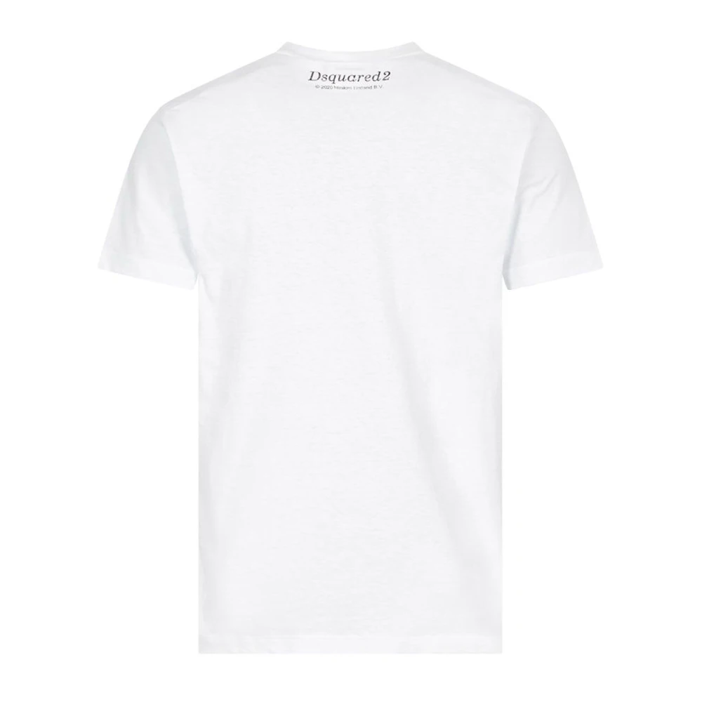 Dsquared2 Wit Katoenen T-Shirt Stijlvolle Upgrade White Heren
