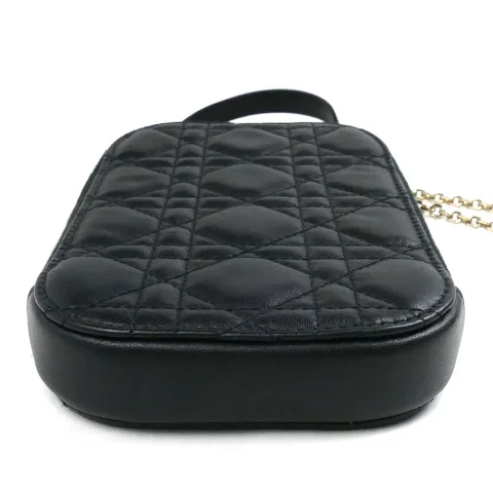 Dior Vintage Pre-owned Leather dior-bags Black Dames