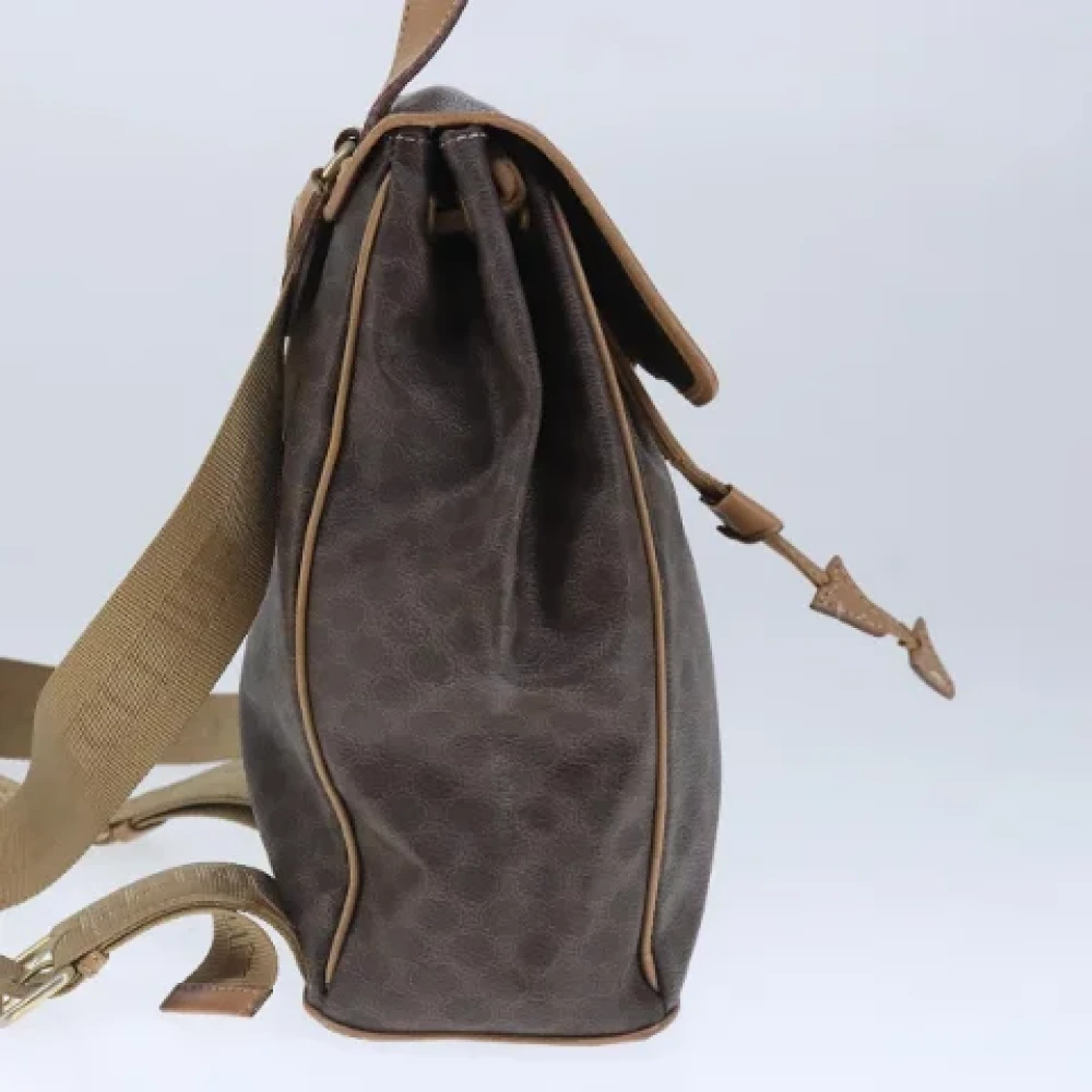 Celine Vintage Pre-owned Leather backpacks Brown Dames