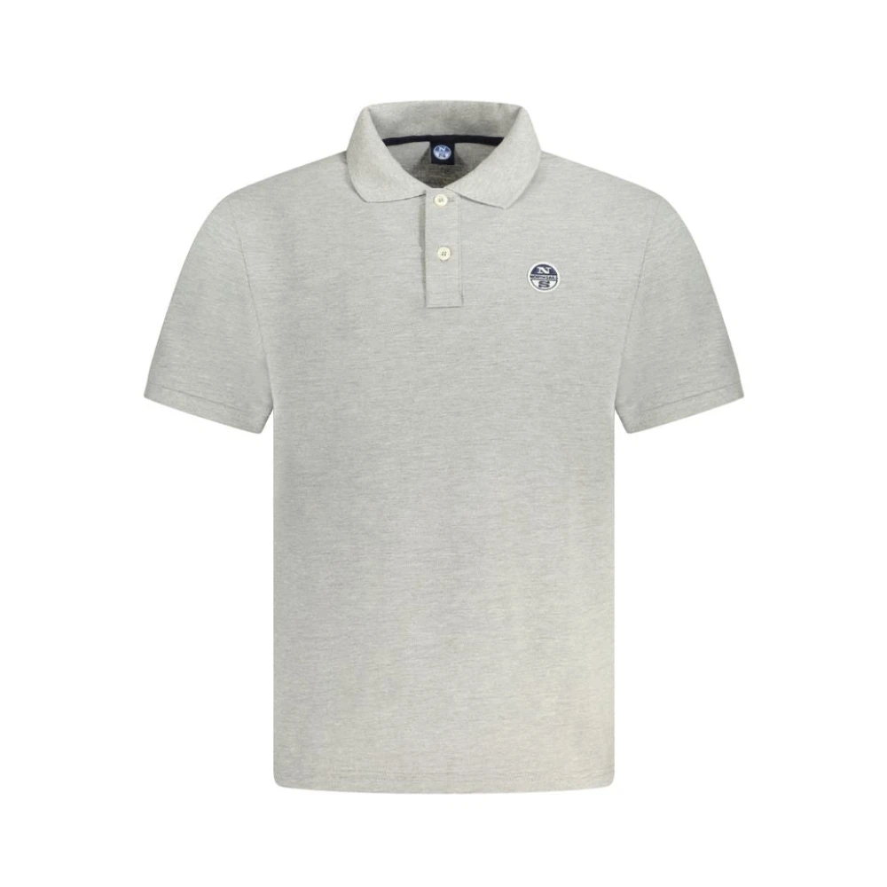 North Sails Men's Gray Polo Shirts, 2XL, Cotton Polo Shirt For