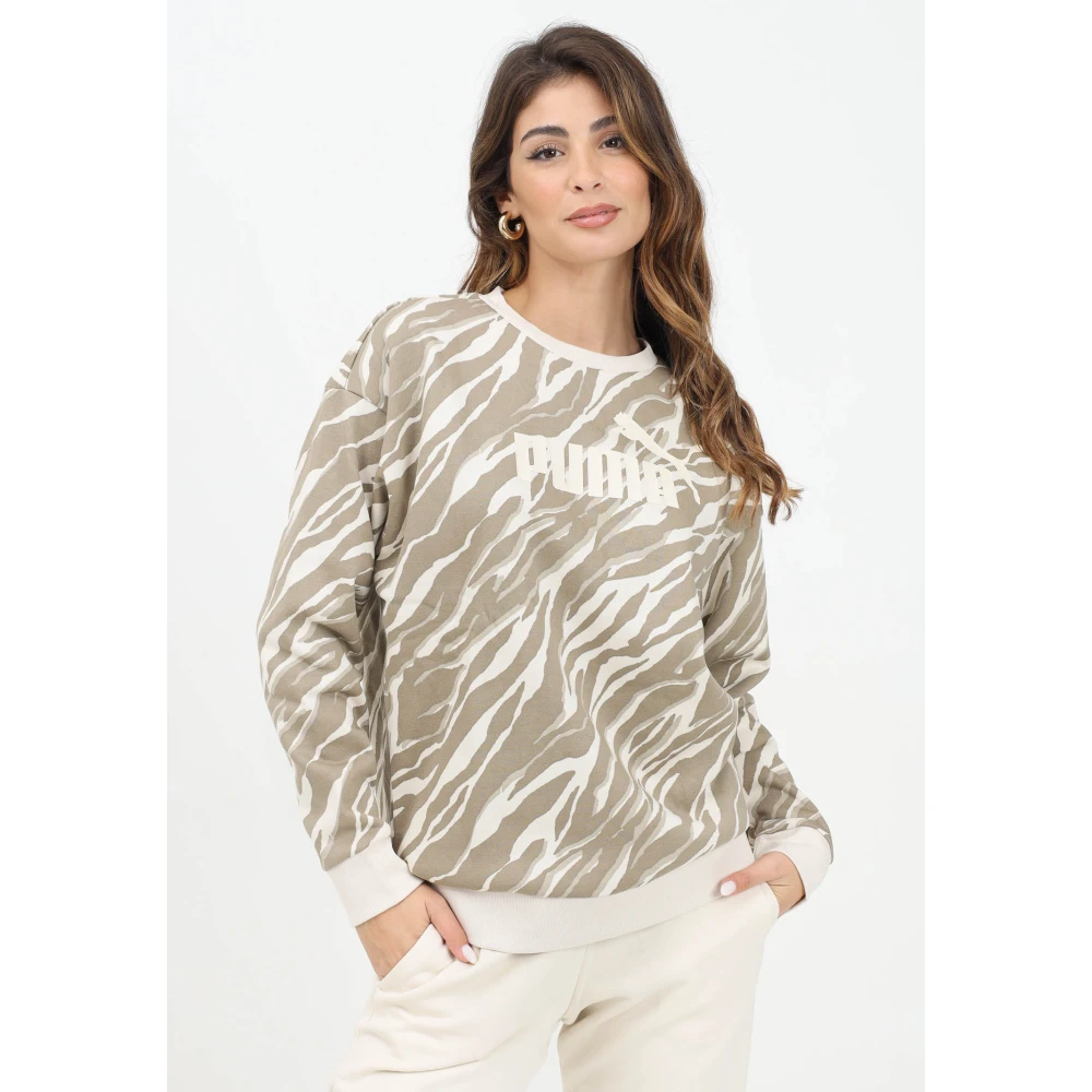 Puma Dierenprint Sweater Beige Dames