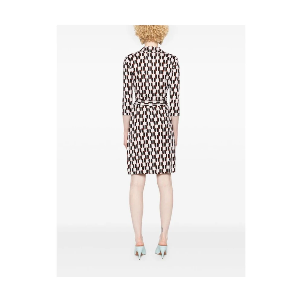 Diane Von Furstenberg Geometrisch Print Wikkeljurk Multicolor Dames