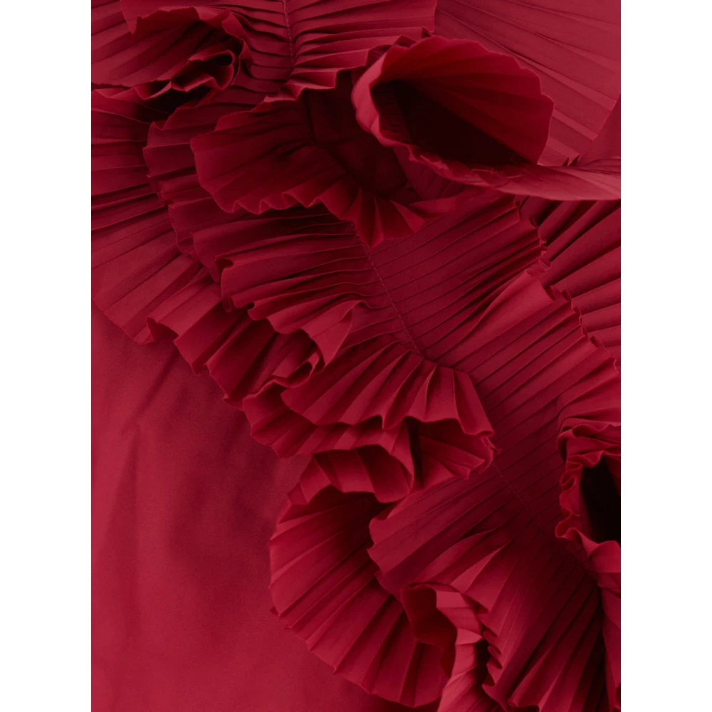 P.a.r.o.s.h. Fuchsia Ruffle Blouse in Tech Fabric Pink Dames