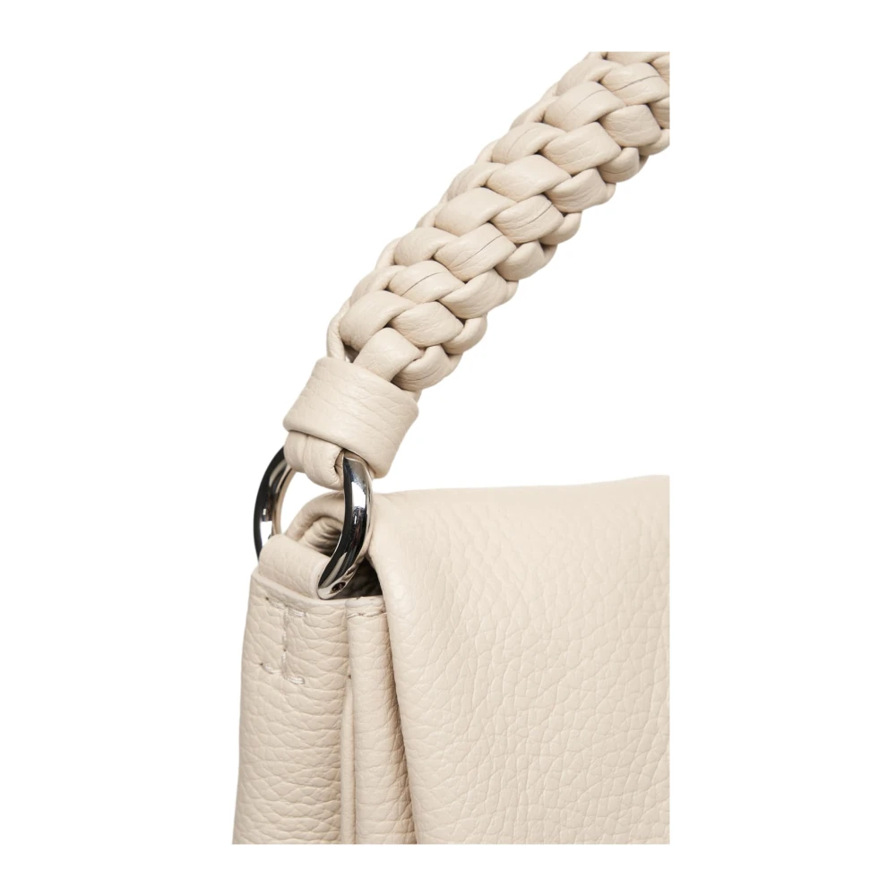 Orciani Beige Leren Handtas met Handvat Beige Dames
