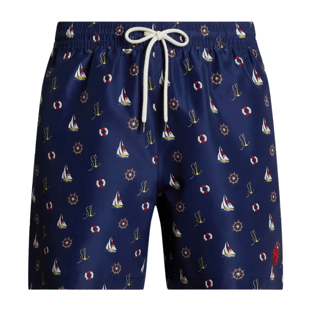 Polo Ralph Lauren Men's Blue Beachwear, M, Nautical Marine Swimwear