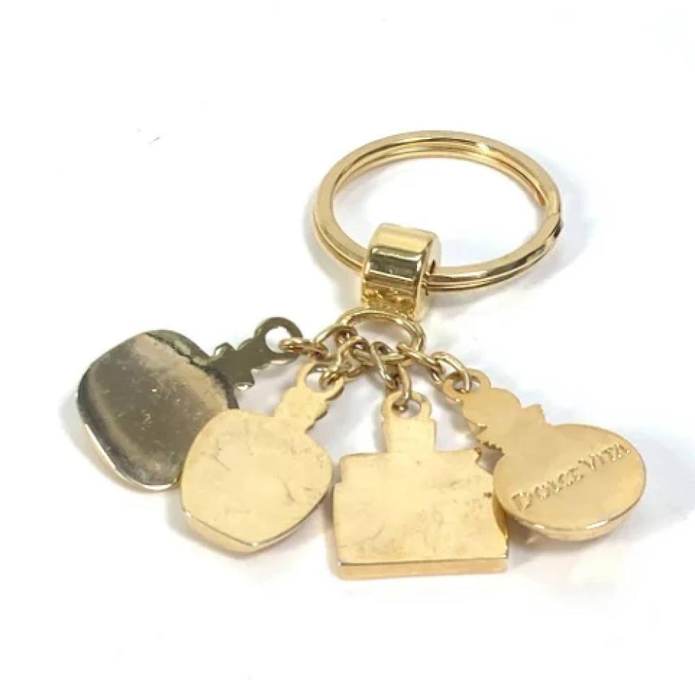 Dior Vintage Pre-owned Metal key-holders Yellow Dames