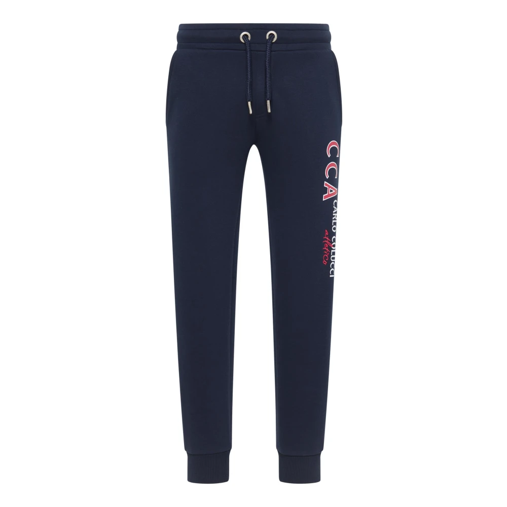 Carlo Colucci Men's Blue Atletico Joggers - Sweatpants - L - Trousers