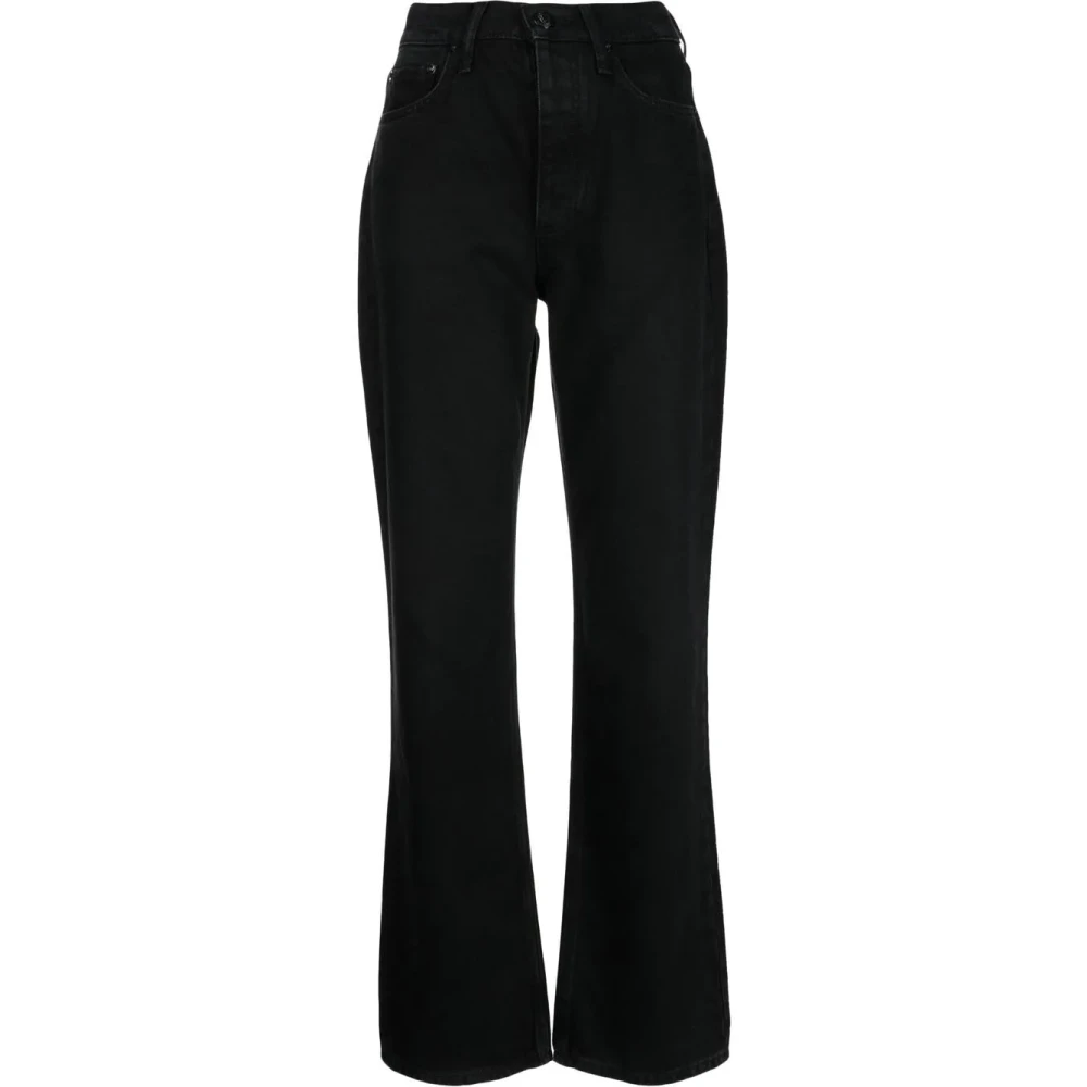 Rag & Bone Zwarte High-Rise Straight Jeans Black Dames