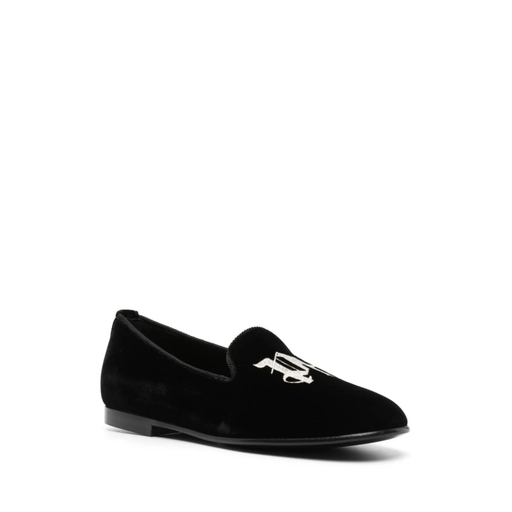 Palm Angels Zwarte platte schoenen Black Dames