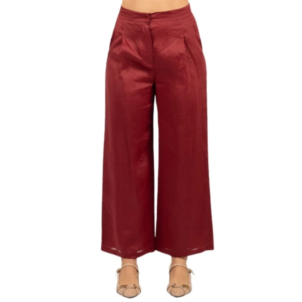 Max Mara Studio Mujer Rojo - Wide Trousers - Trousers - Xs
