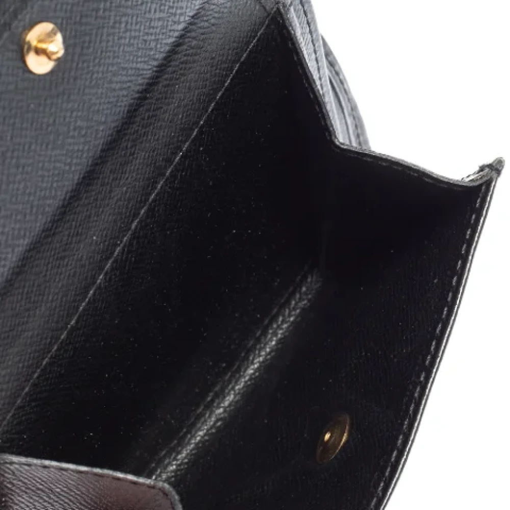Louis Vuitton Vintage Pre-owned Leather wallets Black Dames