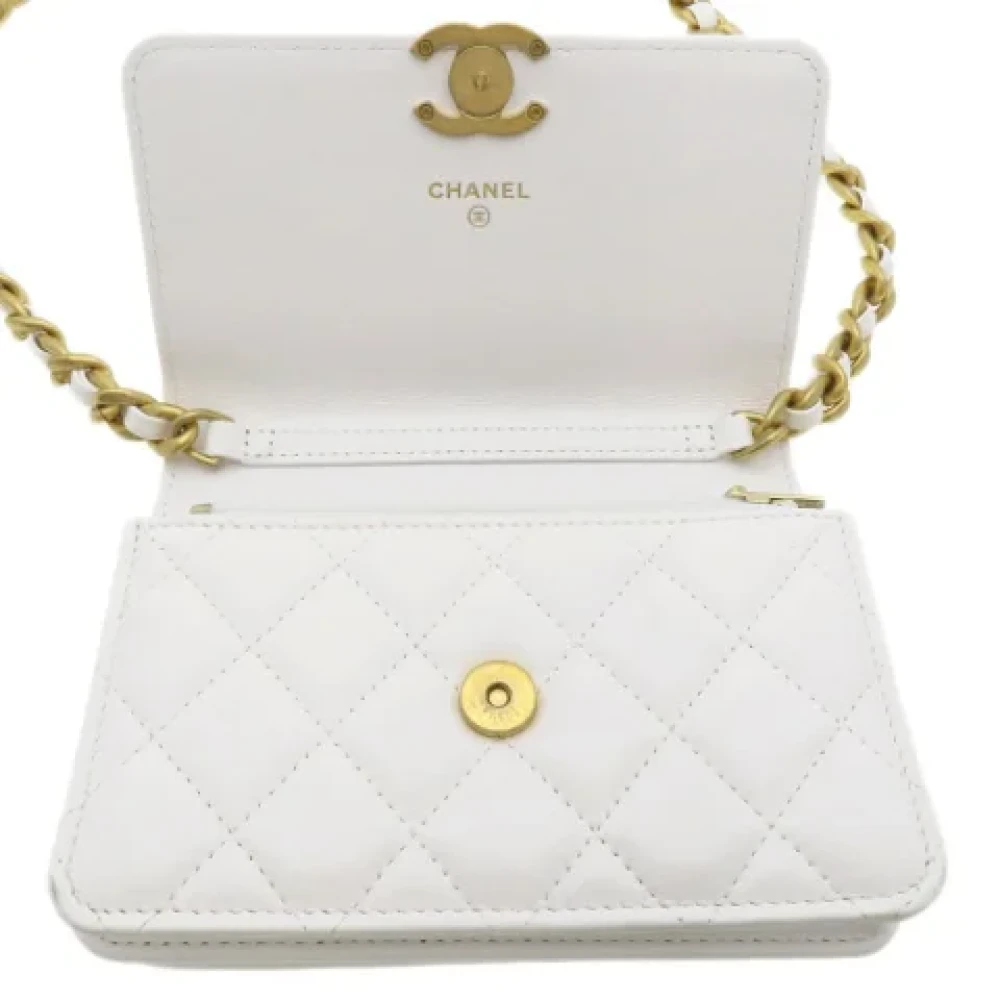Chanel Vintage Pre-owned Leather chanel-bags White Dames
