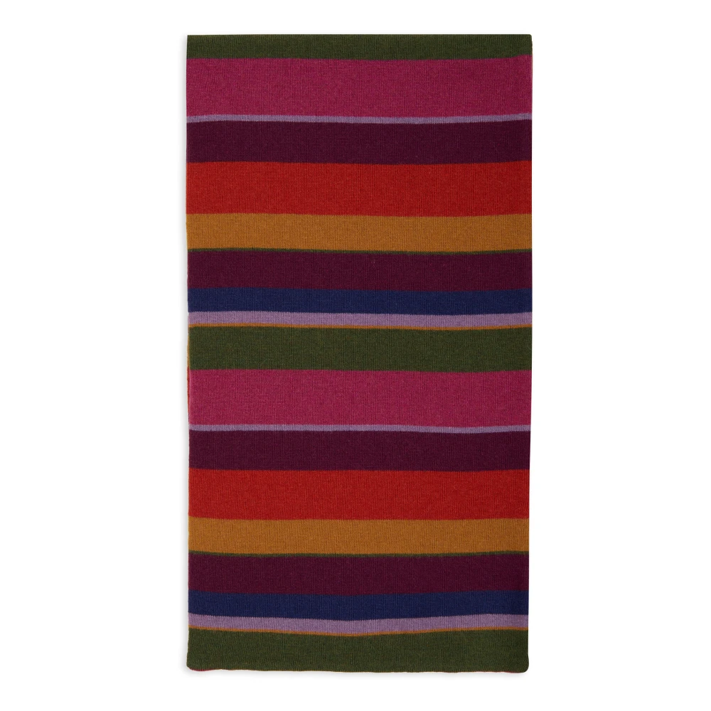 Gallo Unisex gevoerd paars en sjaal met veelkleurige strepen Multicolor Unisex