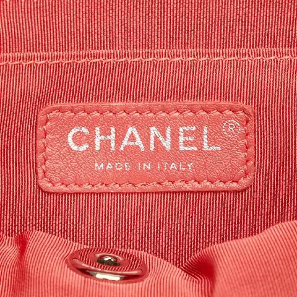 Chanel Vintage Pre-owned Leather backpacks Red Dames