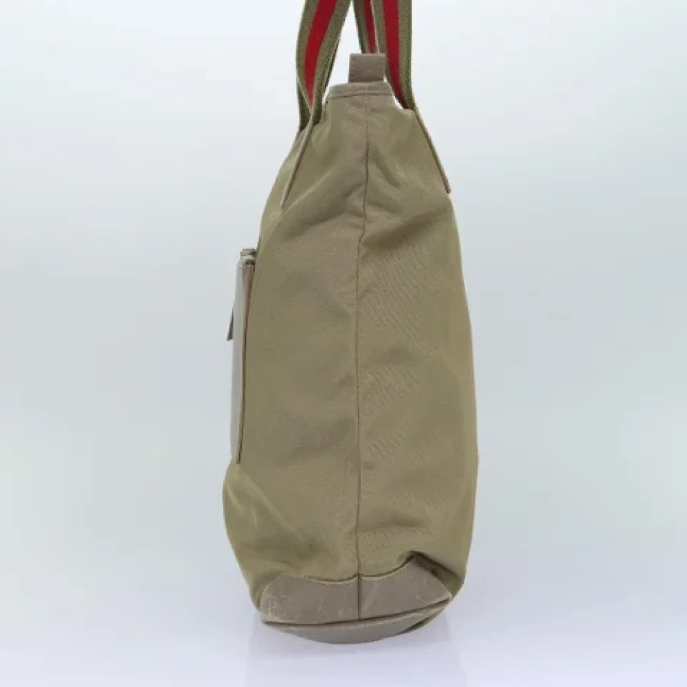 Gucci Vintage Pre-owned Nylon totes Beige Dames