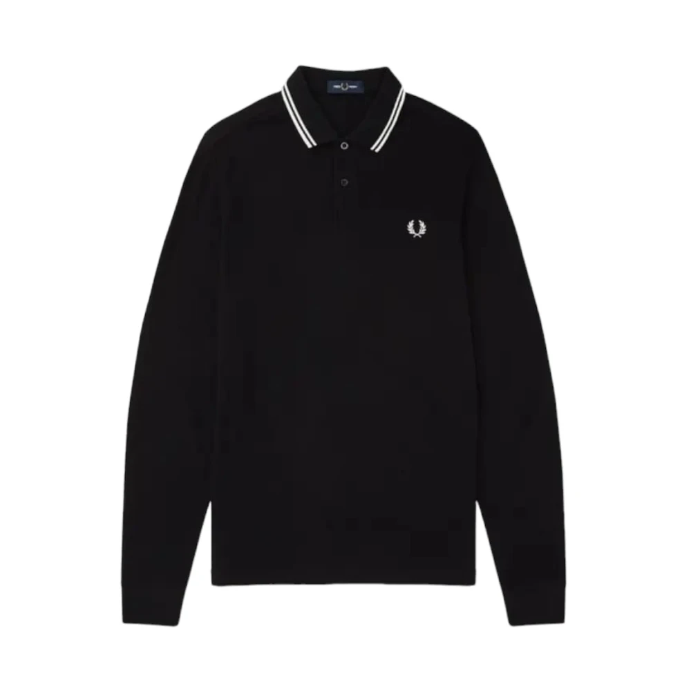 Fred Perry Men's Black Polo Shirts, L, Classic Polo Shirt
