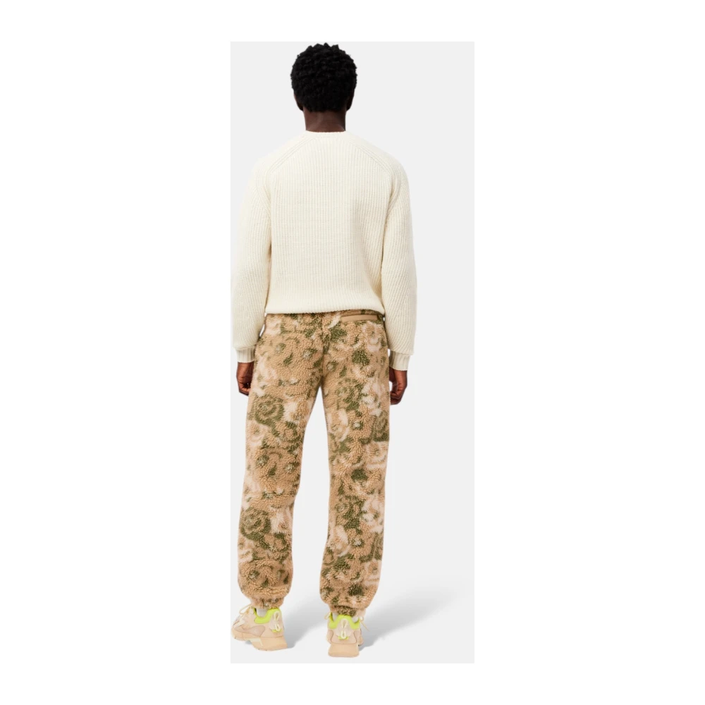 Lacoste Sherpa Jacquard Tapered Fit Sweatpants Beige Heren