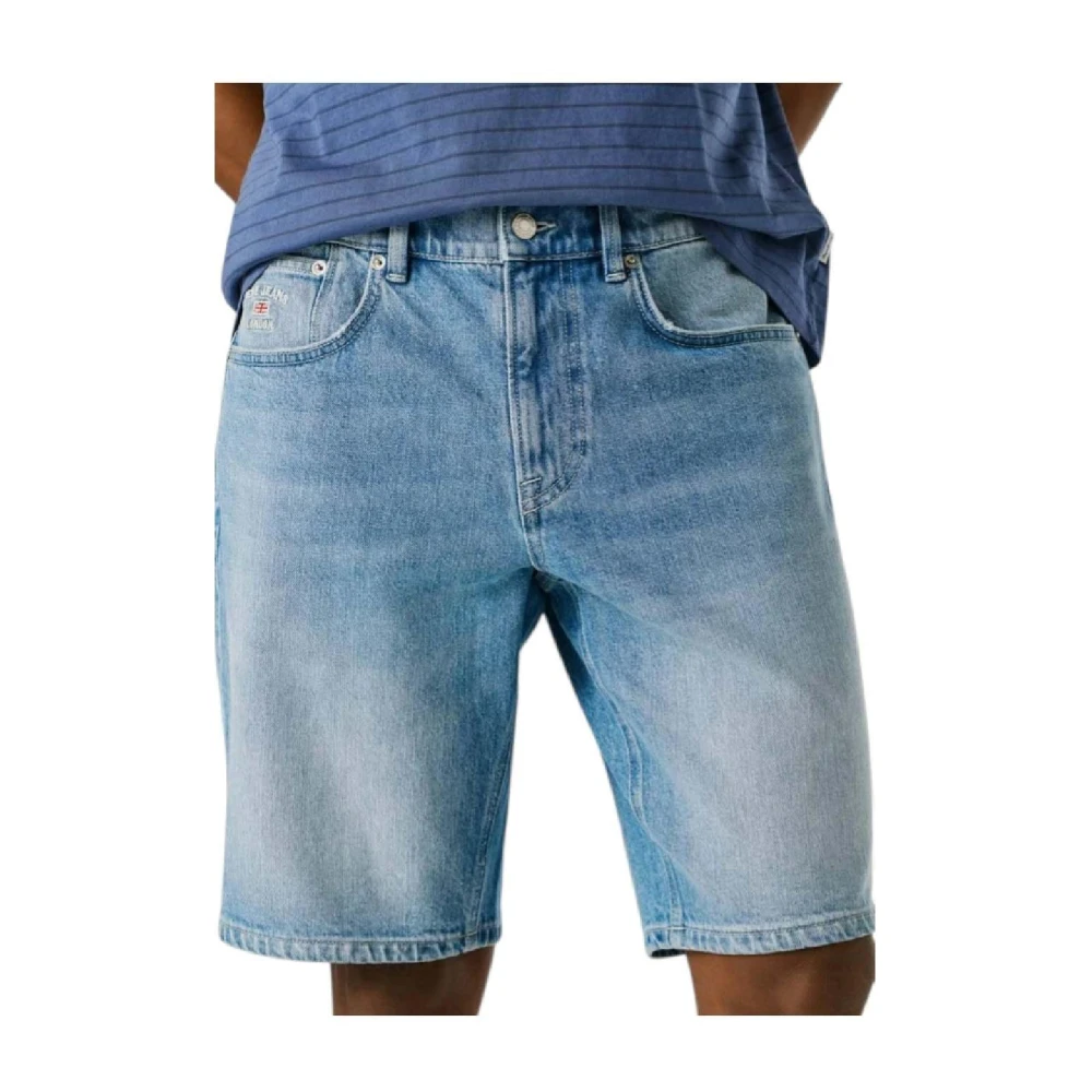 Pepe Jeans Blue Denim Shorts, Male, W36, Denim Shorts