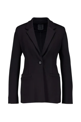 Svart Mesh Slim Fit Blazer