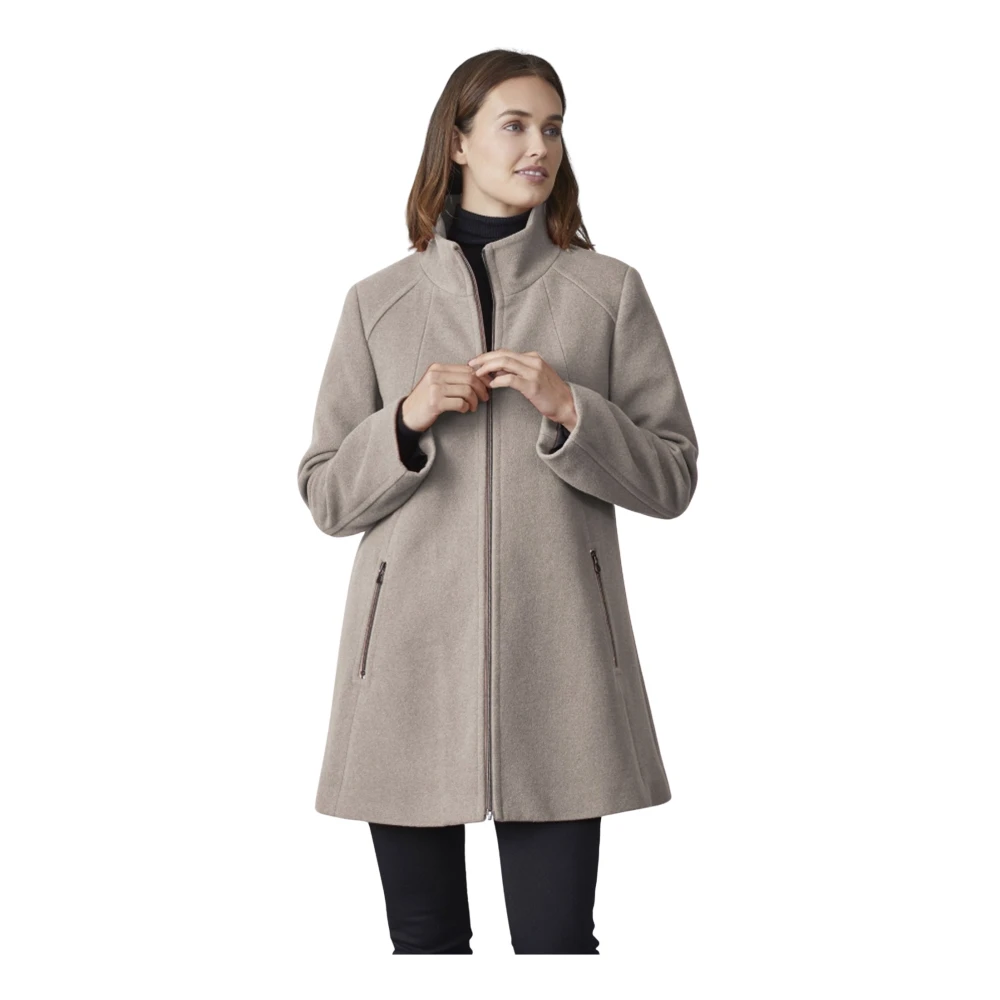 Junge Women's Beige Parkas, Xl, Marie Coat