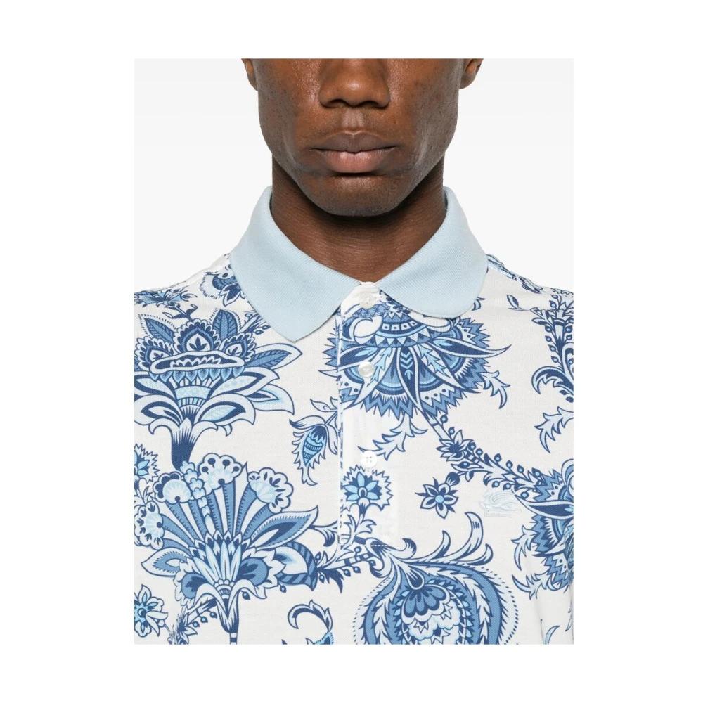 ETRO Lichtblauwe Knopen Trui Blue Heren