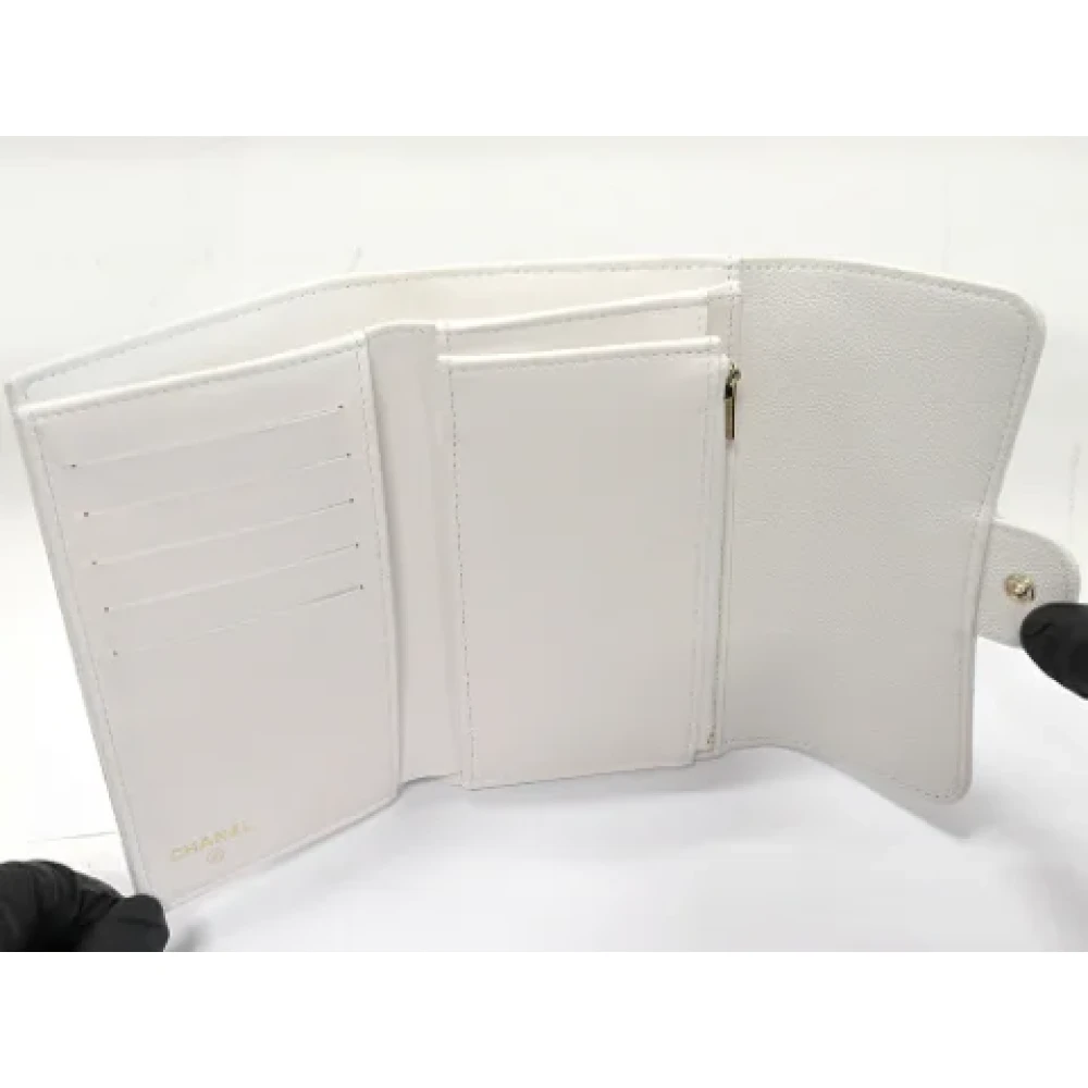 Chanel Vintage Pre-owned Leather wallets White Dames