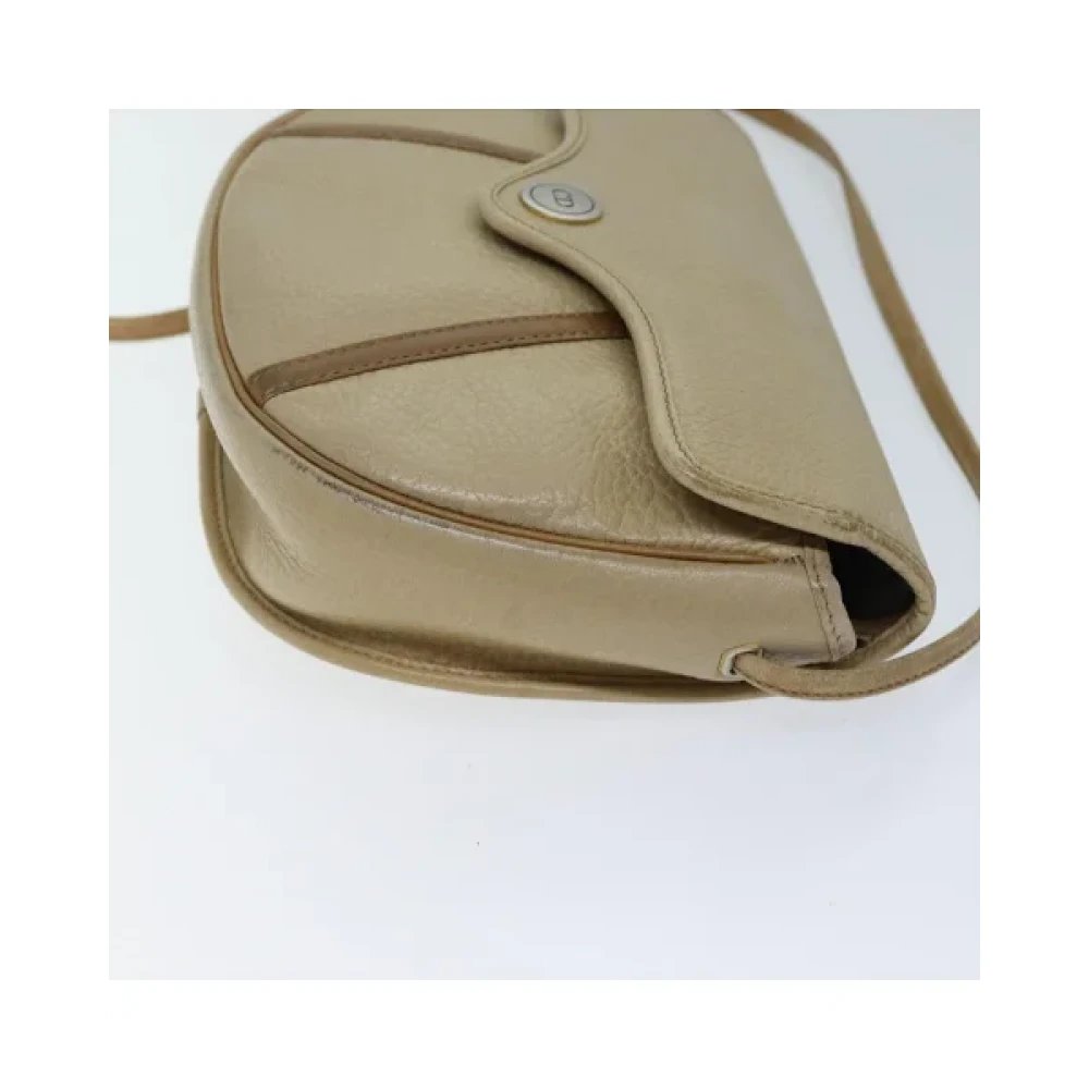 Dior Vintage Pre-owned Leather dior-bags Beige Dames