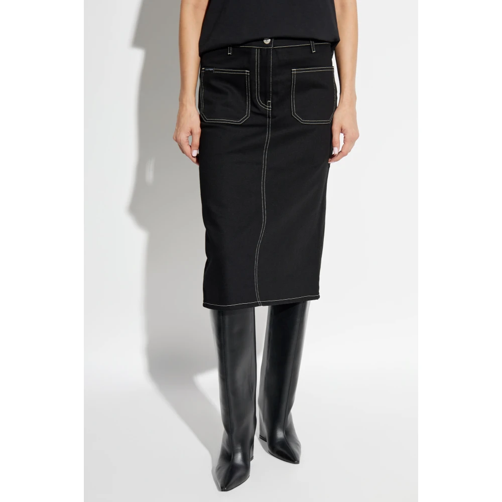 Courrèges Rok met zakken Black Dames