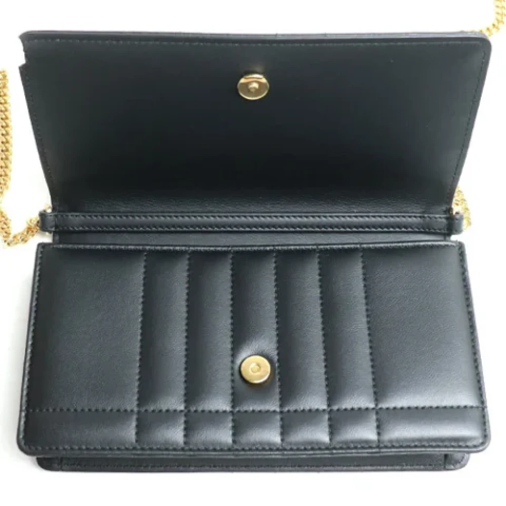 Burberry Vintage Pre-owned Leather shoulder-bags Black Dames