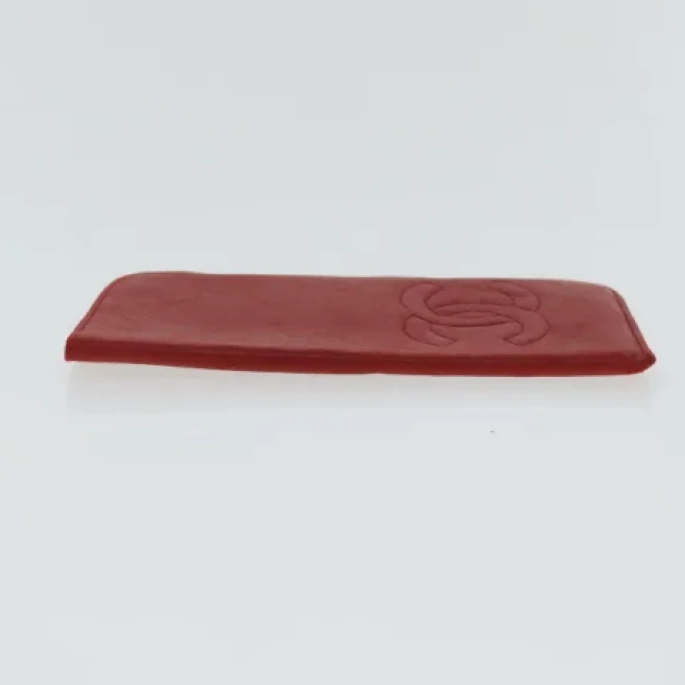 Chanel Vintage Pre-owned Leather pouches Red Dames