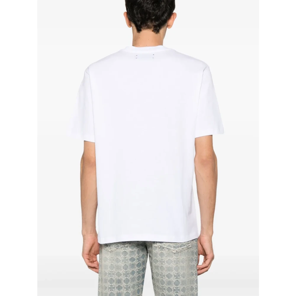 Amiri Witte Garden T-shirt met Front Logo White Heren