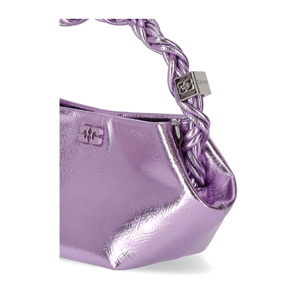 Ganni Lavendel Metallic Mini Handtas Purple Dames