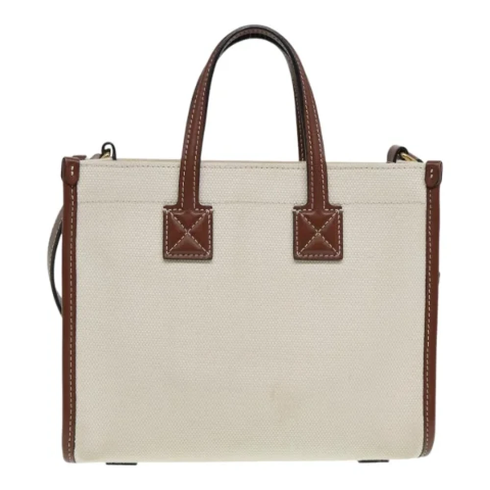 Burberry Vintage Pre-owned Canvas handbags Beige Dames