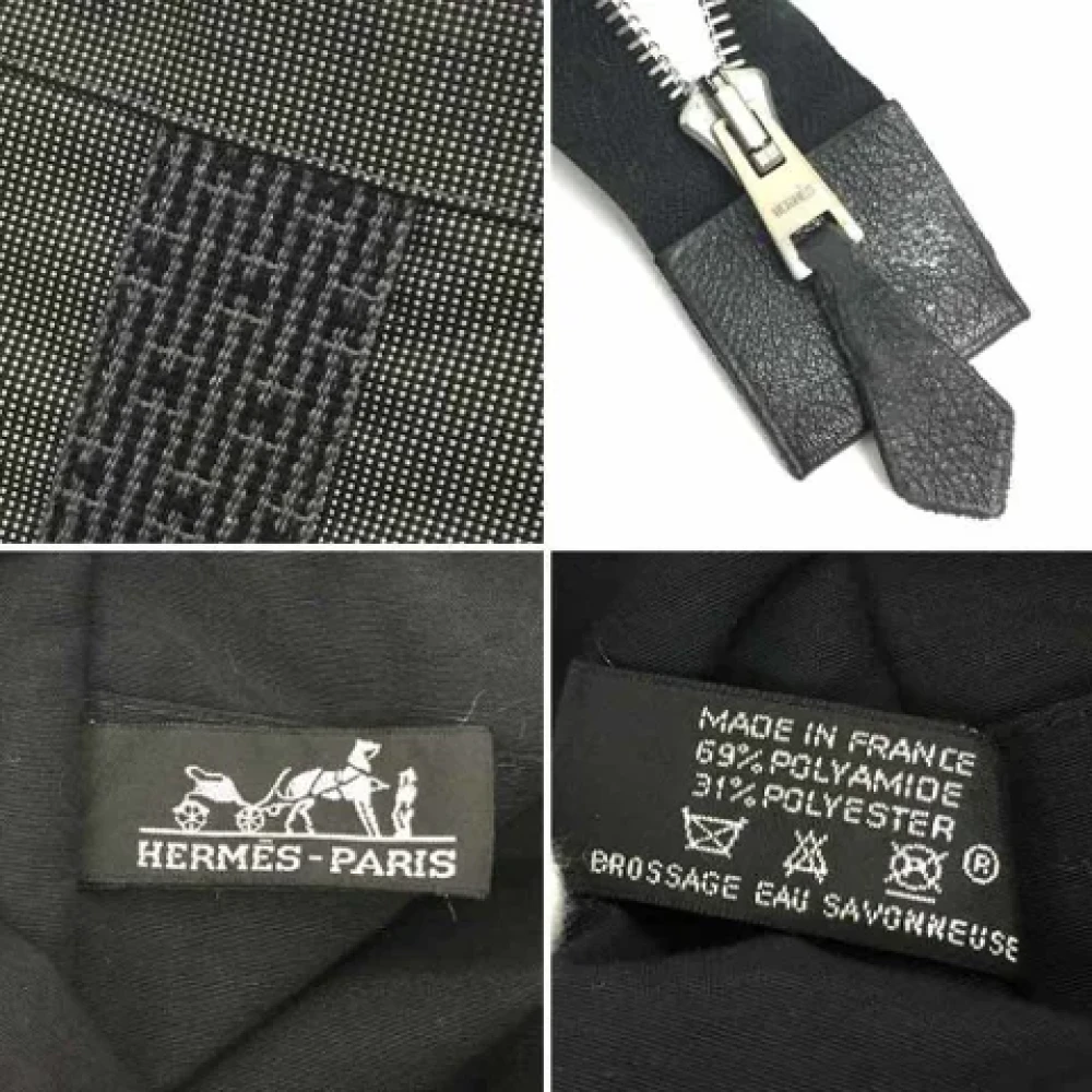 Hermès Vintage Pre-owned Fabric clutches Gray Dames
