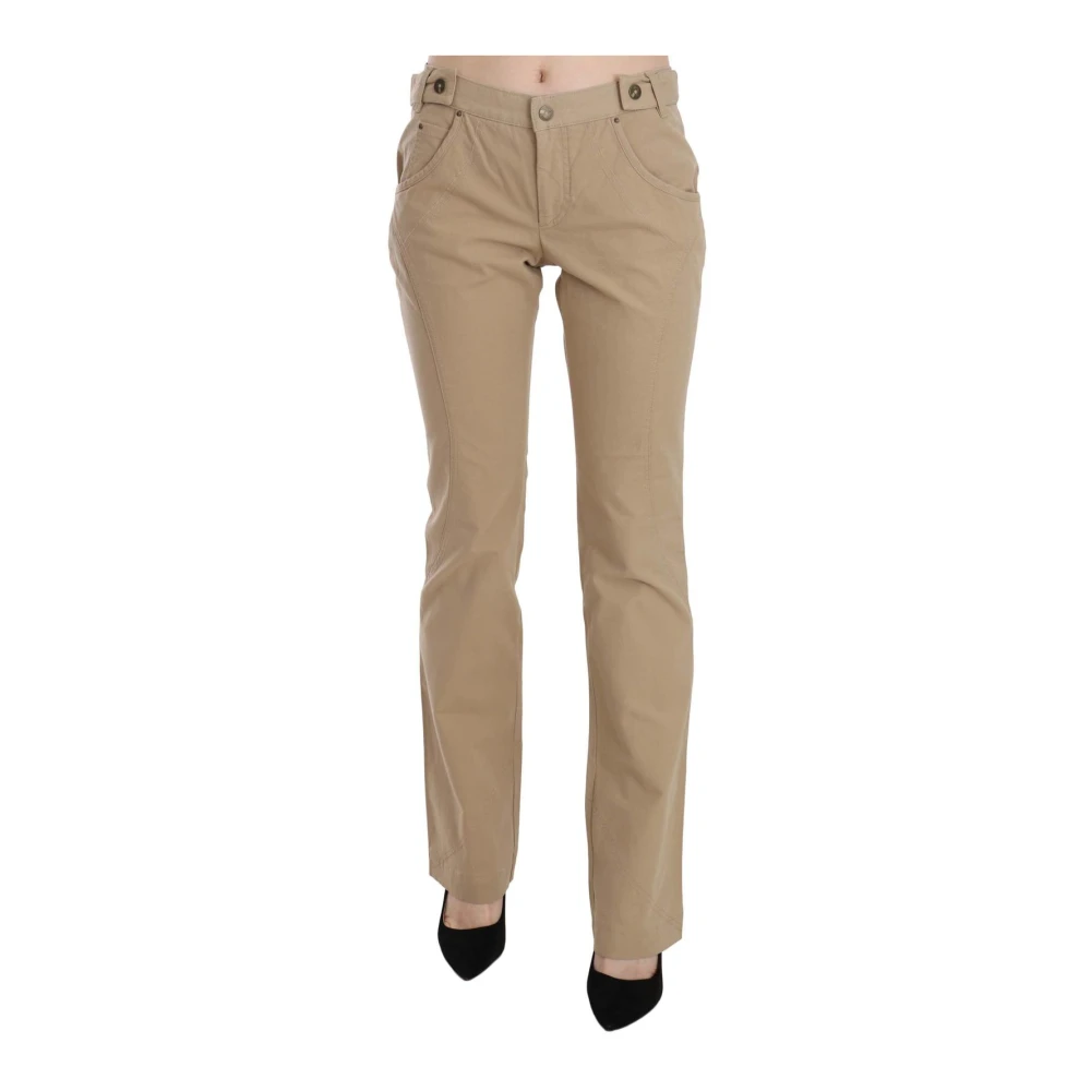 Just Cavalli Women's Beige Casual Trousers Elegant Zipper Closure - Chinos - Xl - Trousers
