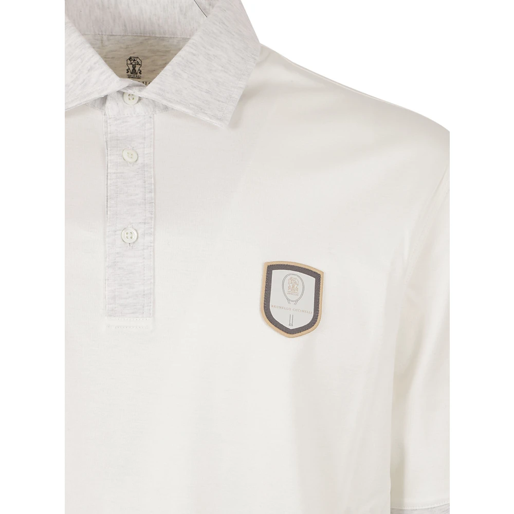 BRUNELLO CUCINELLI Polo T-shirts en Polos White Heren